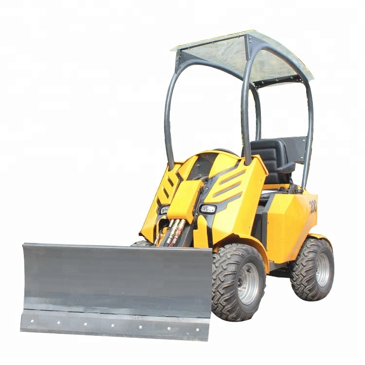 740kg Mini Loaders Hy200 Skid Steer Loader with Grab Road Sweeper Cleaning Loaders with Low Price