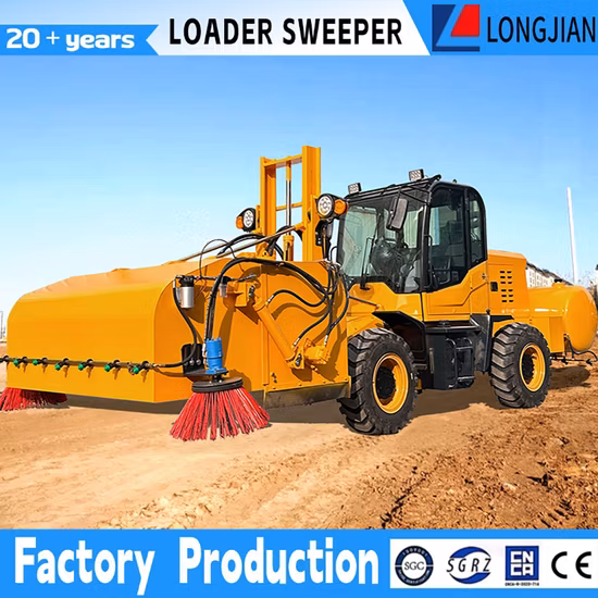 Skid Steer Loader with Sweeper