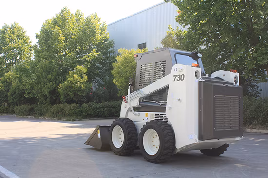 Vochains Skid Steer Loader with Sweeper Used for Road Maintenance