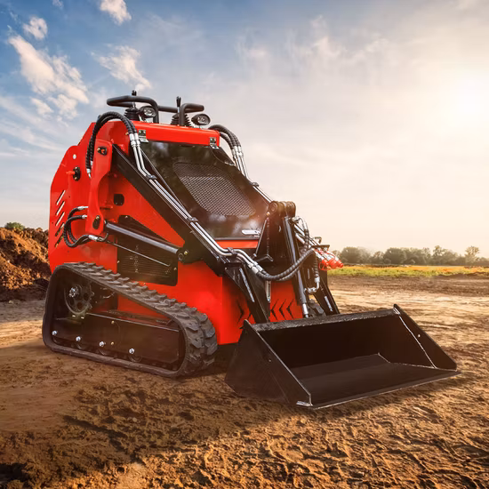 Skid Steer Wheel Loader with Sweeper Attachment Mini Skid Steer Loader for Sale CE EPA