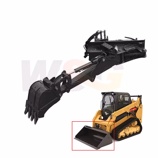 Hot Sale Wheel Skid Steer Loader Construction Loader Grader Attachment for Skid Steer Trencher Bulldozer in Excavator Micro Skid Steer