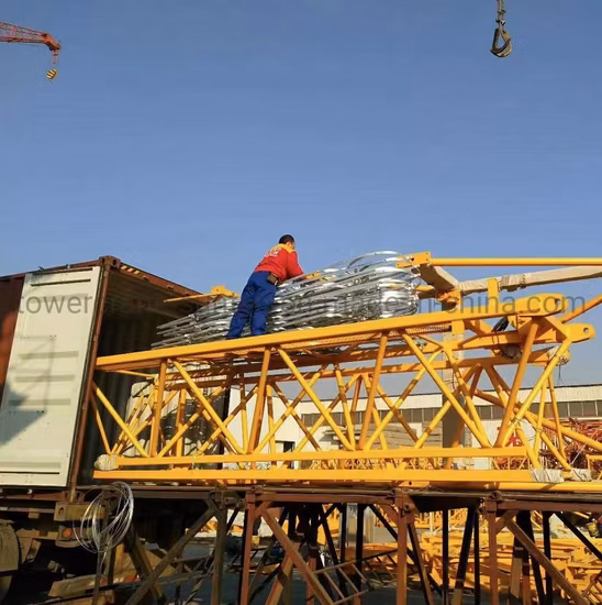 Flat Top Tower Crane 6 Ton 80 TM Boom Length 60m Construction Large Construction Tower Crane